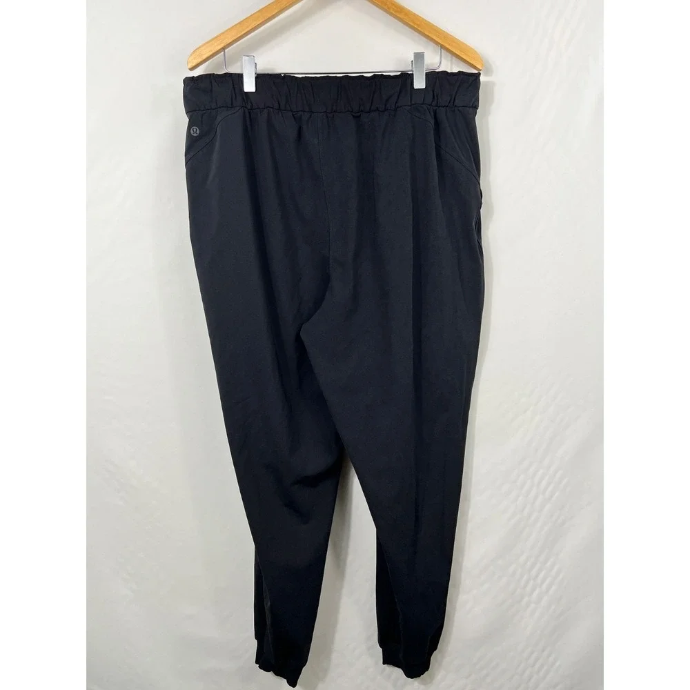Lululemon Women's Keep Moving Black‎ Joggers Tie Drawstring Size 14 Workout Gym - Picture 12 of 12